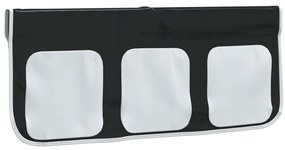 Cortinas para cama elevada com túnel poliéster branco e preto
