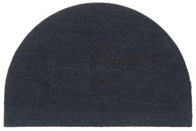 vidaXL Tapete porta semicircular 60x90 cm fibra coco tufada cinzento