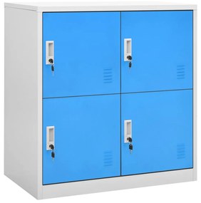 336433 vidaXL Cacifo 90x45x92,5 cm aço cinzento-claro e azul
