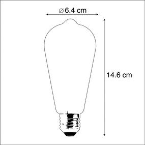 Conjunto de 5 lâmpadas LED E27 dim to warm gold 8W 806 lm 2000-2700K