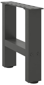 Pés para mesa de centro antracite 2 peças 40x(30-31) cm aço