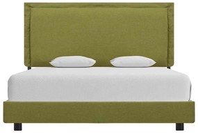 Estrutura para cama sem colchão 135x190 cm tecido verde