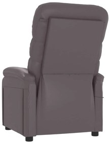 Cadeira de massagens couro artificial cinzento
