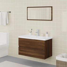 3120353 vidaXL Conj. móveis casa de banho derivados madeira carvalho castanho