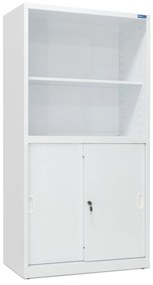 Armário Misto Metálico 1540x800x420mm com Portas de Correr – IND Branco