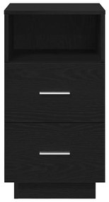 Mesas de cabeceira 2 pcs com 2 gavetas 36x36x68 cm preto