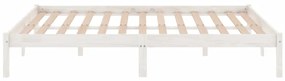 Estrutura cama pequena casal UK 120x190 cm pinho maciço branco