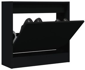 Sapateira 60x21x57 cm derivados de madeira preto