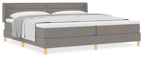 Cama Box Spring vidaXL com Colchão Taupe 200x200 cm Tecido
