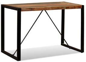 Mesa de jantar madeira reciclada maciça 120 cm