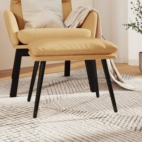 vidaXL Apoio de pés tecido de microfibra 45x30x35 cor creme