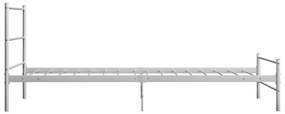 Estrutura de cama metal 90x200 cm branco