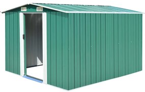 Abrigo de jardim 257x298x178 metal verde