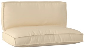vidaXL Conjunto de Almofadas para Palete 2 pcs Bege 120 x 80 x 12 cm