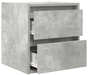Mesa de cabeceira de parede 38x34x40 cm cinza cimento