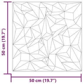 Painéis de parede 48 pcs 50x50 cm 12m² XPS ametista betão