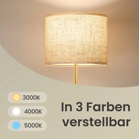 Candeeiro de pé 30 x 30 x (140-170) cm, com altura ajustável Dourado-preto