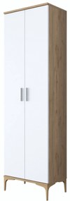 Hall Stand EA111 – Walnut White – 60x198,6x37,5 cm