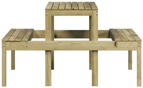 Mesa de piquenique 110x134x75 cm madeira de pinho impregnada