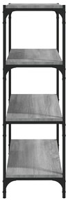 Estante 60x33x100 cm derivados de madeira e aço cinza sonoma