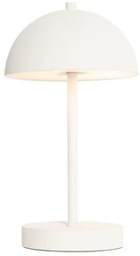 Candeeiro de mesa de exterior branco recarregável com dimmer de 3 níveis - Keira