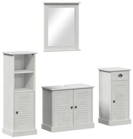 Conjunto de Móveis para Banheiro com gaveta 3 pcs Branco antigo