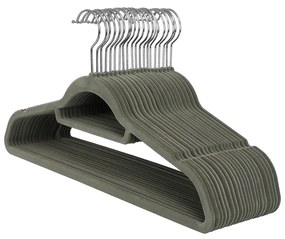 Cabides de veludo SONGMICS, conjunto de 20 cabides para roupas, antiderrapantes, com barra de gravata e gancho giratório de 360°, economizam espaço, 0,6 cm de espessura, 43,5 cm de comprimento, para vestidos e calças, cinza CRF20V