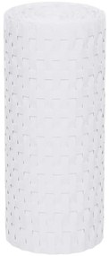 Telas de varanda 5 pcs 255x19 cm vime PE branco