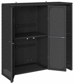 Armário de Armazenamento Preto 100 x 36 x 102 cm em Rattan