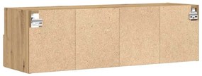 Armário de TV vidaXL em Carvalho Artisan 100x30x30 cm em Madeira Deriv