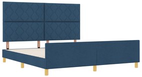 Cama vidaXL Azul 180x200 cm em Tecido