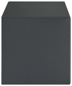 Cofre com Fechadura de Chave Cinza Escuro 20x31x20 cm Aço