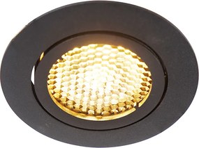 Foco embutido inteligente preto com WiFi GU10 ajustável - Ude Honey