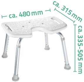 Banco de casa de banho 150 kg branco A0050501