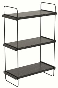 Prateleira de Parede Pulalis – Preto Mármore – 40x66x20 cm