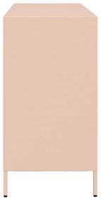 Aparador 135x39x73,5 cm aço laminado a frio rosa