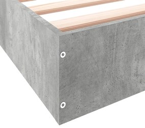 Estrutura de cama 120x190 cm derivados de madeira cinza cimento
