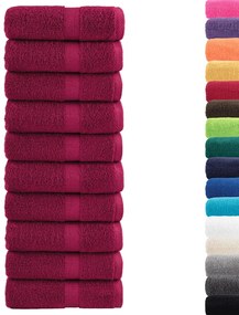 Toalhas de mãos premium SOLUND 10 pcs 30x30 cm 600 g/m2 bordô