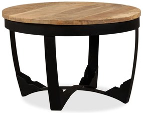 Mesa de centro madeira de mangueira maciça áspera 60x40 cm