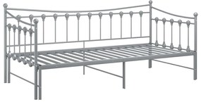 Estrutura sofá-cama de puxar 90x200 cm metal cinzento