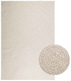 Tapete ZIZUR creme 160x230cm aspeto de juta interior e exterior