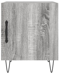 Mesa cabeceira 40x40x50 cm derivados de madeira cinzento sonoma