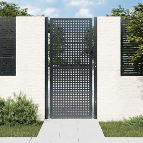 Portão de jardim 105x250 cm aço antracite