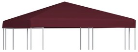 vidaXL Cobertura de gazebo 310 g/m² 3x3 m bordô