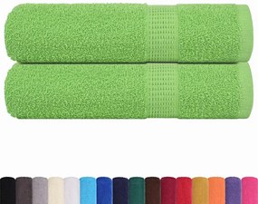 Toalhas de mãos 2pcs 50x100cm 360 gsm 100% algodão verde maça