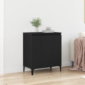 Buffet vidaXL Preto de Carvalho 60x35x70 cm em Madeira Aglomerada
