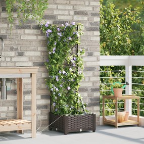 Jardineiras vidaXL com Sistema de Irrigação de Água Castanho
