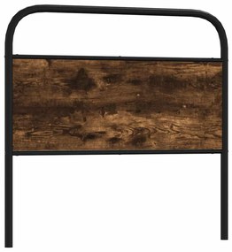 vidaXL Cabeceira de substituição 100 cm derivados madeira/aço carvalho fumado