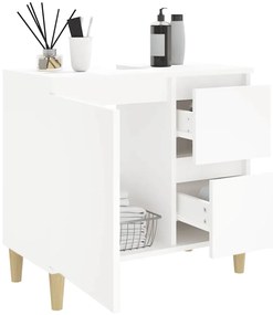 Armário de casa de banho 65x33x60cm derivados de madeira branco