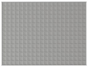 Manta pesada 11 kg 152x203 cm tecido cinzento